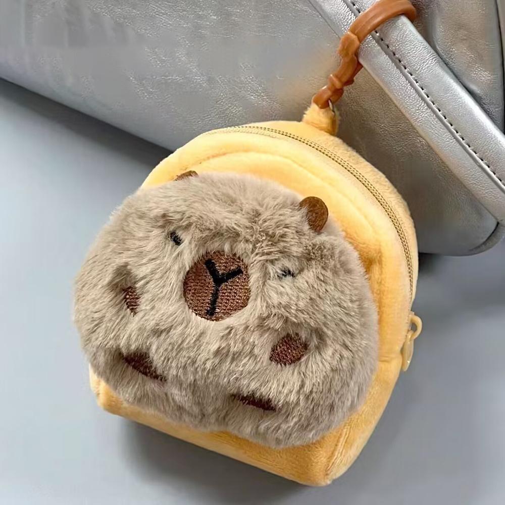 Cute Plush Crossbody Bag Large Capacity Phone Coin Purse With Adjustable Strap And Zipper For Girls