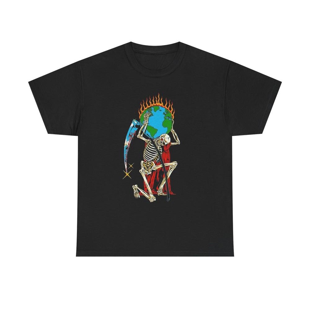 Grim Reaper Weight Of The World Graphic T Shirt NEW Heavy Cotton Tee Unisex T-Shirt M
