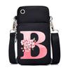 2024 Mobile Phone Bag Women's Messenger Bag New Alphabet Letter Printing Black Shoulder Bag Change Bag