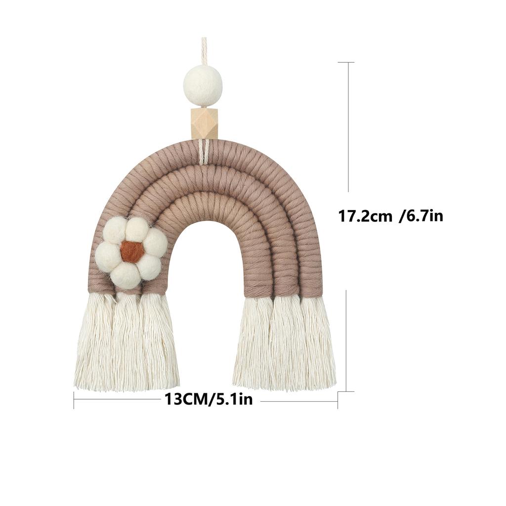 Rainbow Wall Hanging Decoration Handmade Woven Rainbow Decoration Nordic Ornament Baby Room Accessories Living Room