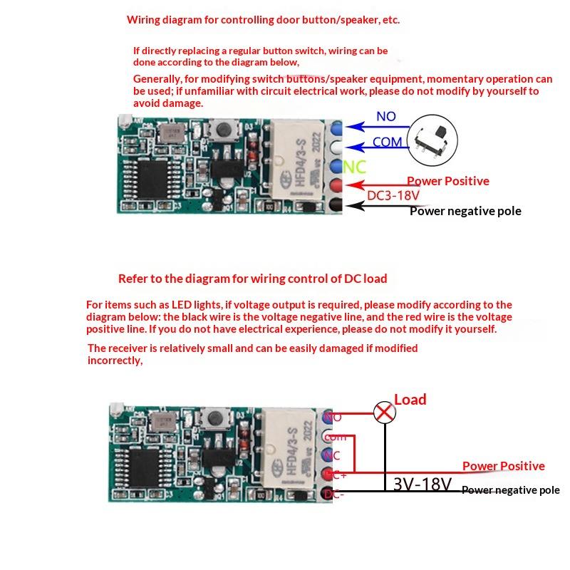 1 Set Led Lamp Controller Micro Receiver Transmitter 433Mhz Dc 3V 6V 12V 24V Mini Relay Wireless Rf Remote Control Switch
