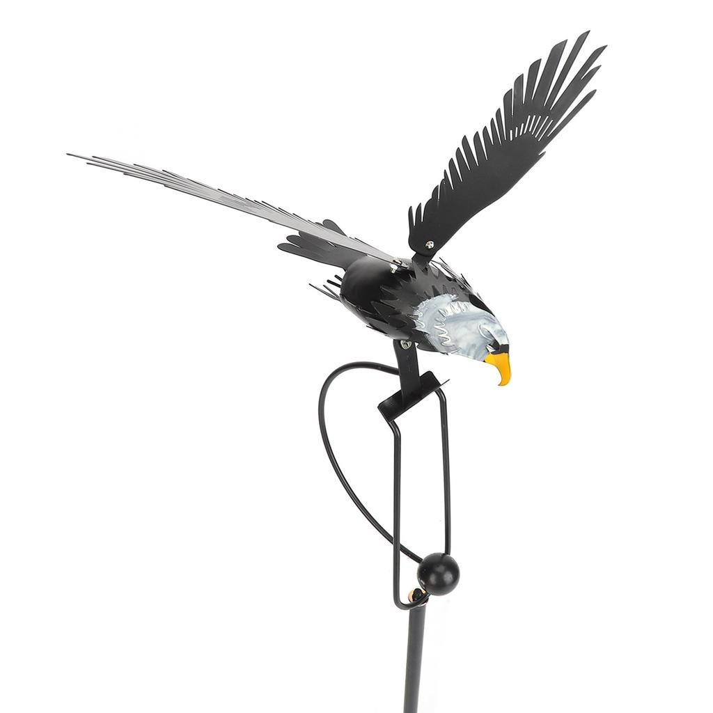 Metallkunst Adler Dekor Simulation Vogel Figur Ornament Pfahl für Außen Garten Hof Rasen
