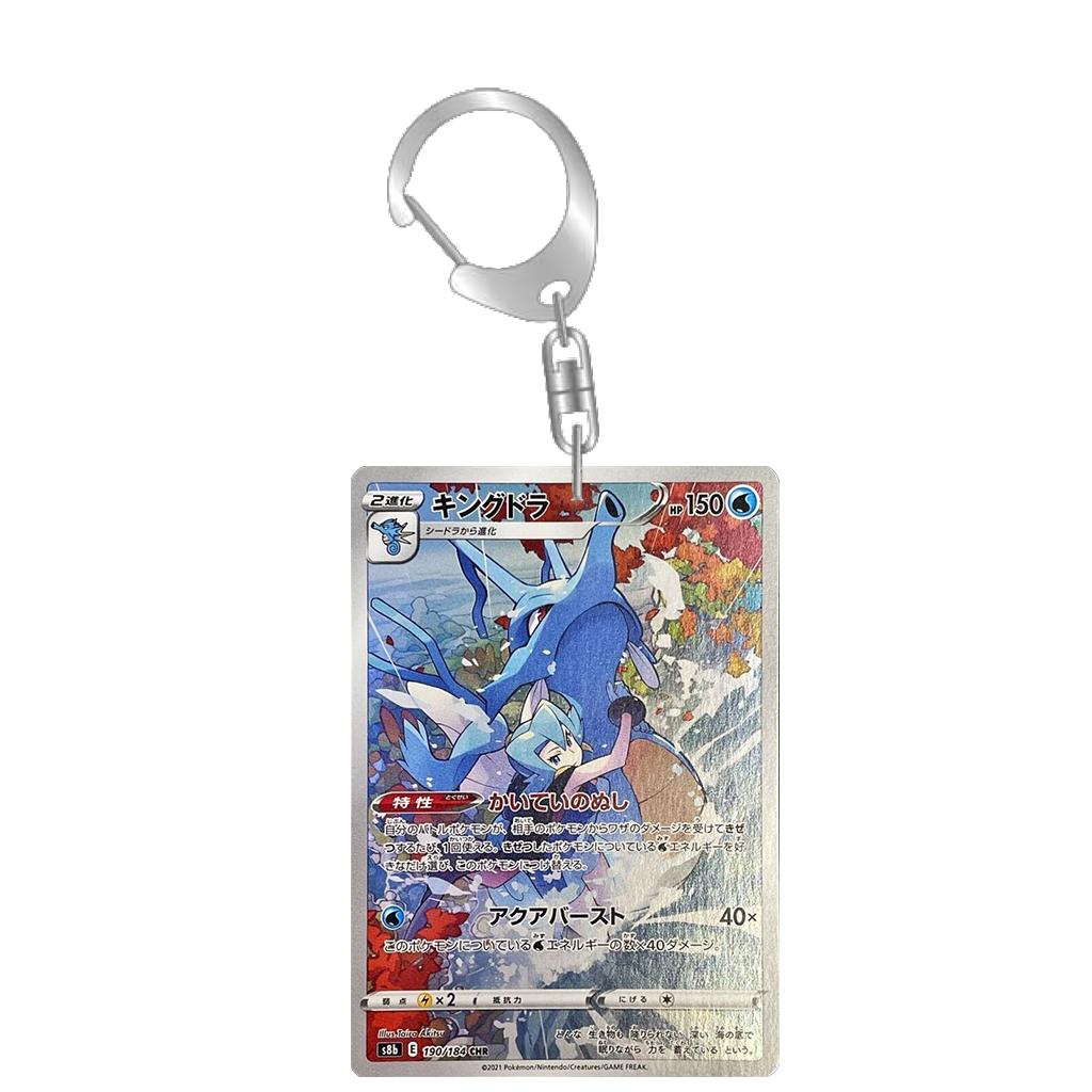 Anime Acrylic Keychain for Diancie Gardevoir Leafeon Milotic Eevee Evolutions Team Rocket Card Key Ring Self-Made Bag Pendant