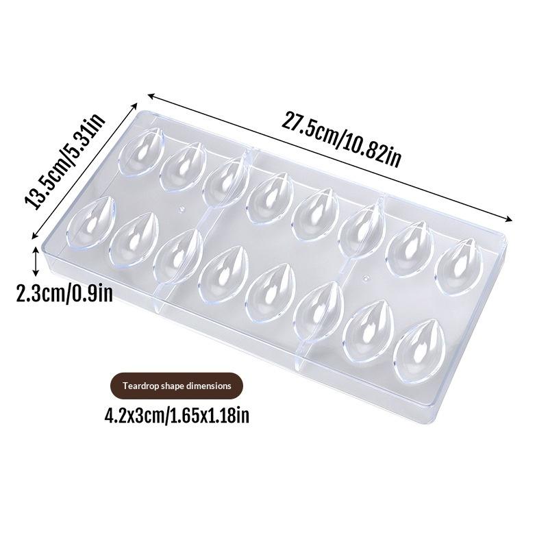Professionelle Kunststoff-Schokoladenform Transparent Handgemacht Kugel Schokoladenwerkzeuge DIY Kuchenform Dessert Pudding