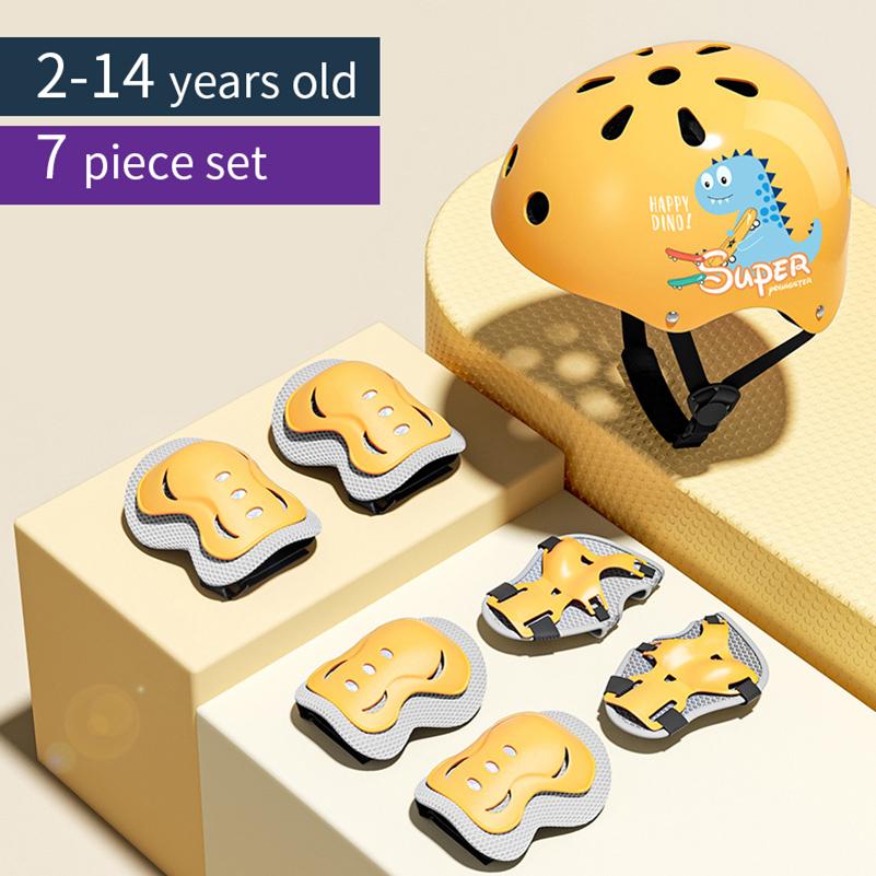 Child protective equipment helmet elbow knee pads for girls aged 3 4 5 6 7 8 9 10 11 12 year boy Suitable for roller skating and skiing