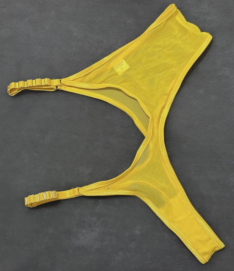 European and American Hot-Selling Erotic Lingerie: Sexy Hollow Mesh, Slim-Fit, Underwire, 4-Piece Set