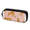 Multipurpose Smooth PU Leather Pencil Case with Small Accessory Pocket for Home Office and Travel