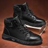 Fashionable versatile men's boots high top cotton shoes men's winter warm plush casual comfortable board shoes sports shoes