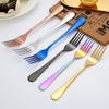 5 Pieces Tableware Sets Stainless Steel Cutlery Spoon Fork Knife Set Gold Cutlery Rainbow Dinnerware Set