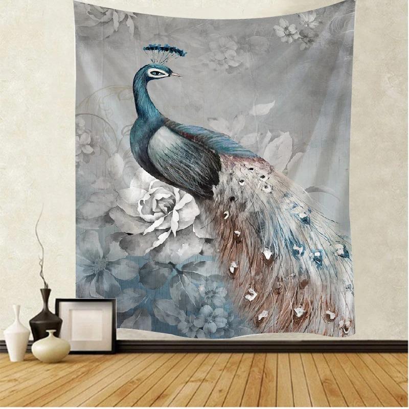 Beautiful Peacock Background Cloth Home Wall Decoration Tapestry Office Living Room Tapestry