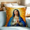 Blessed Virgin-N M-Mary Square Double-Sided printed Pillow Case Bedroom Bedside Pillow Sofa Cushion Cover Gift