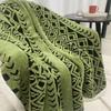 New Double-Layer Leaf Jacquard Lambswool Throw Blanket