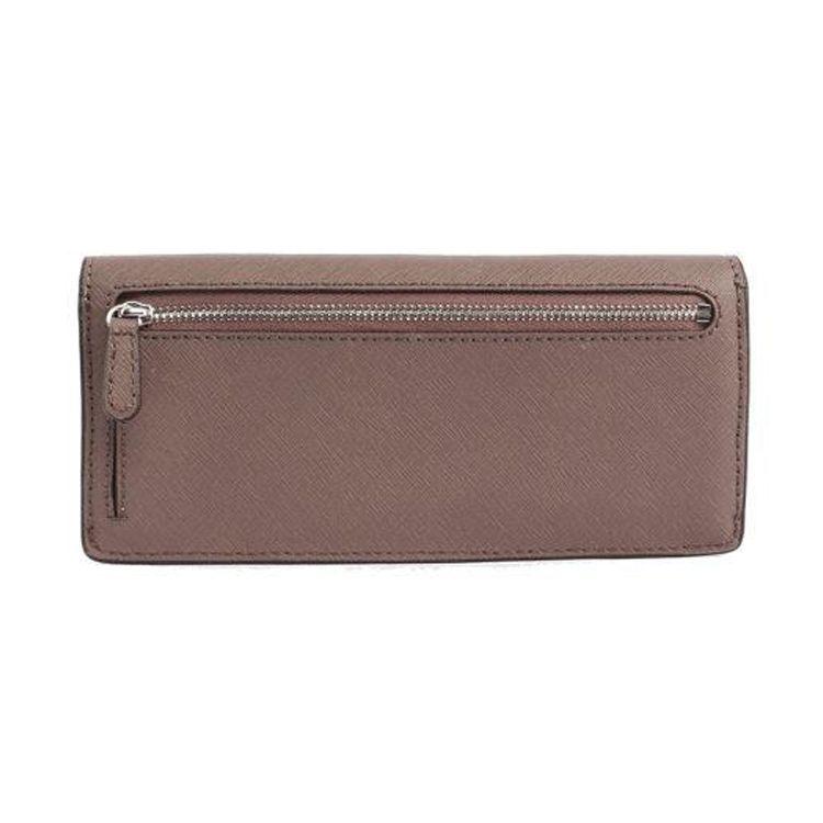 Michael Kors Long Letter Logo Flap Three-In-One Leather Wallet Women Wallet Gray Brown 35F7STVE1T