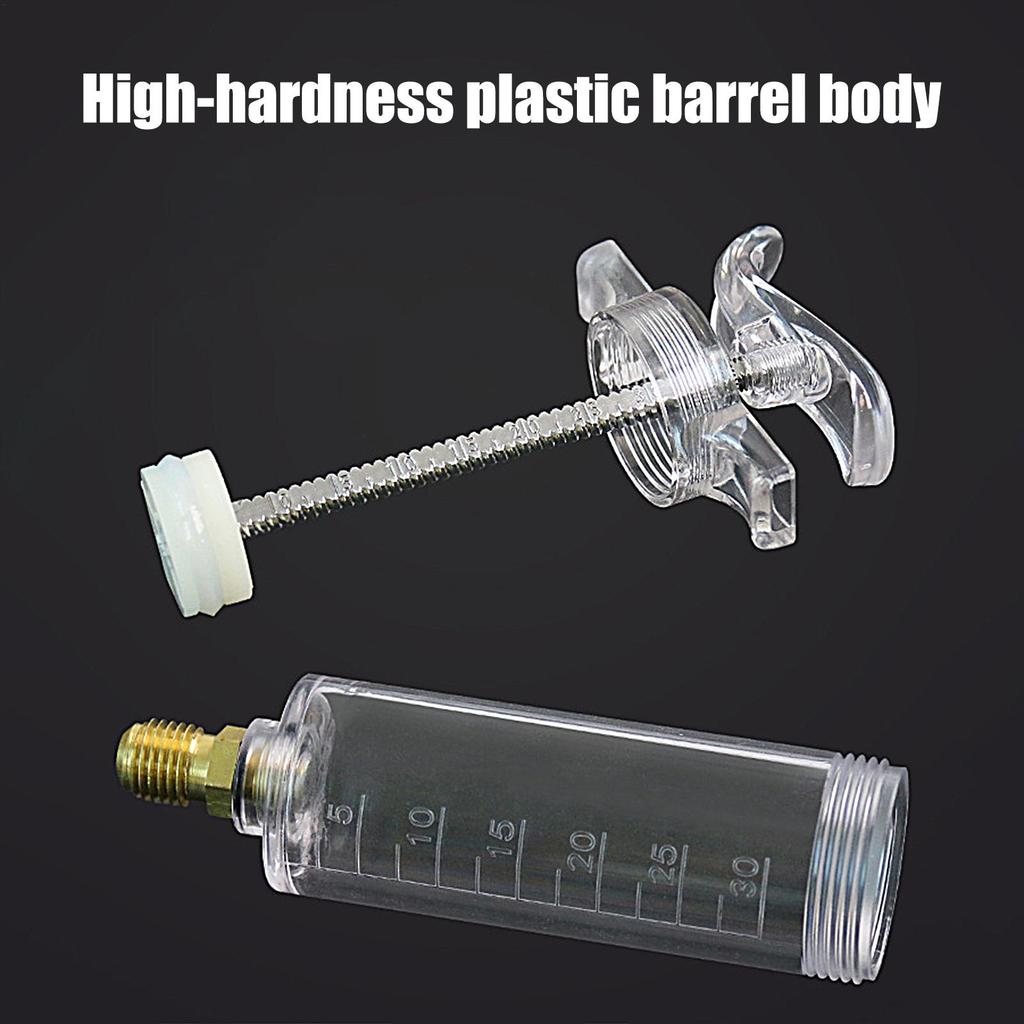 Car A/C Oil/Dye Injector 1Oz With R134A Low Side Quick Coupler Adapter 1/4 Air Conditioning Oiler Injection Syringe Repair Tools
