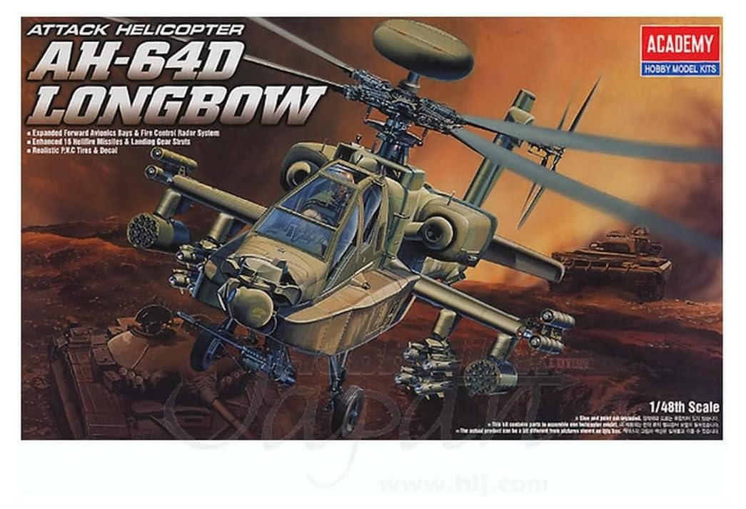 

Academy 1/48 scale US Army AH-64D Apache Longbow plastic model kit 12268