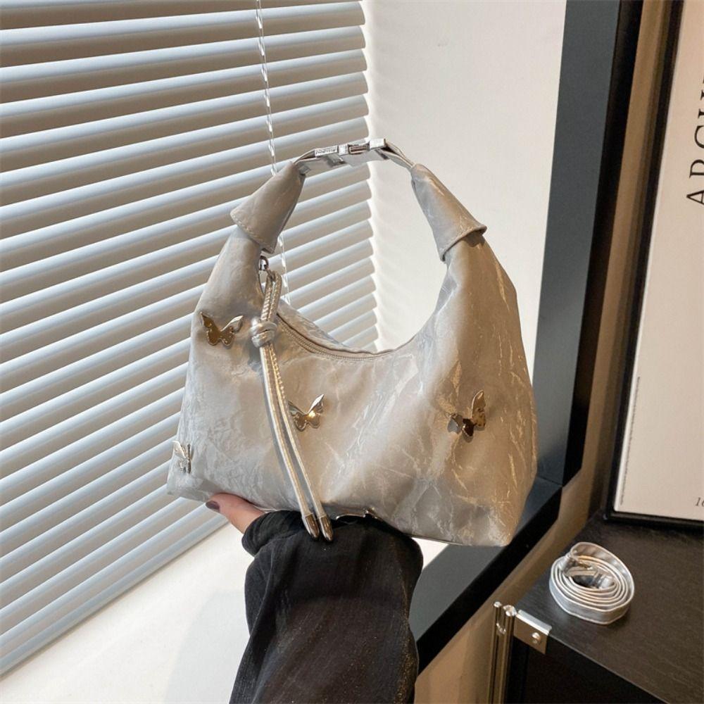 Retro Chinese Style Handbag Zipper Butterfly Crossbody Bag Portable Hanfu Shoulder Bag Women