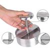 Presse à hamburgers en acier inoxydable 304, ronde antiadhésive, manuelle, moule à boules de riz, épaisseur ajustée, outils de cuisine pour barbecue au bœuf