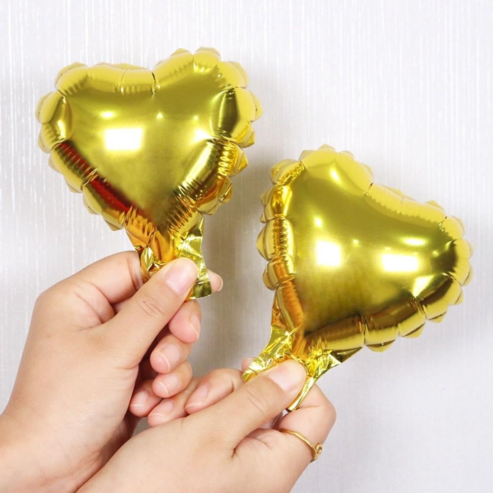 10pcs New 5 Inch Size Heart-shaped Foil Balloons Mini Multi-purpose Heart Balloons Love Heart Balloon Wedding Decoration