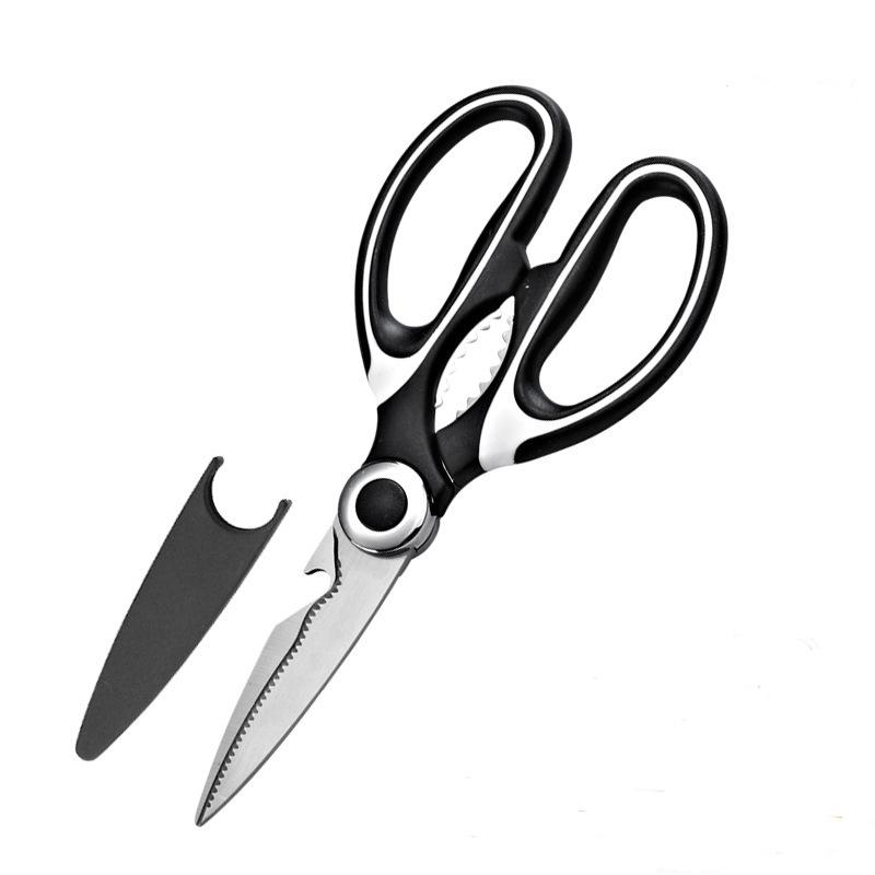 Multipurpose Kitchen Shears Stainless Steel with Cover Sharp Heavy Duty Scissors for Cutting Fish Meat Poultry Herbs Bones