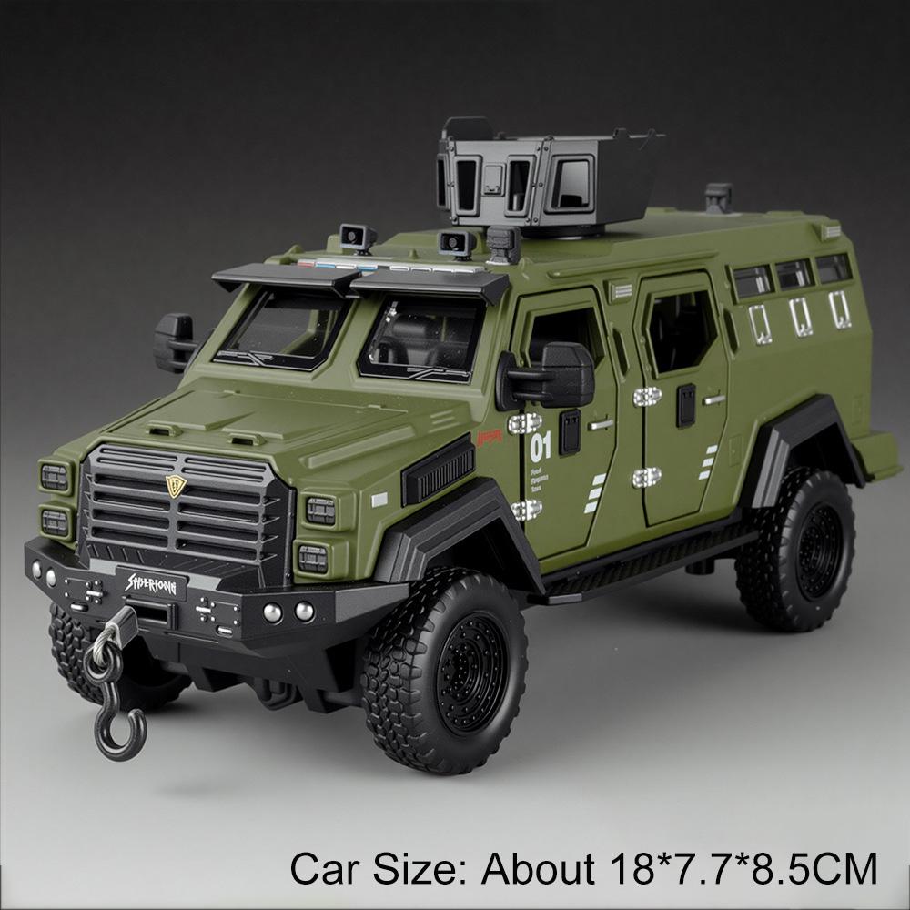 

1:32 Sword Toothed Tiger Camouflage Street Model Car Toy Doors Opened Sound Light Cars Pull Back Models Hobby Gifts for Kids