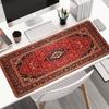 Red Persian Rug Large Mouse Pad Non Slip Waterproof Desk Mat Ethnic Floral Keyboard Table Protector Home Office Decor