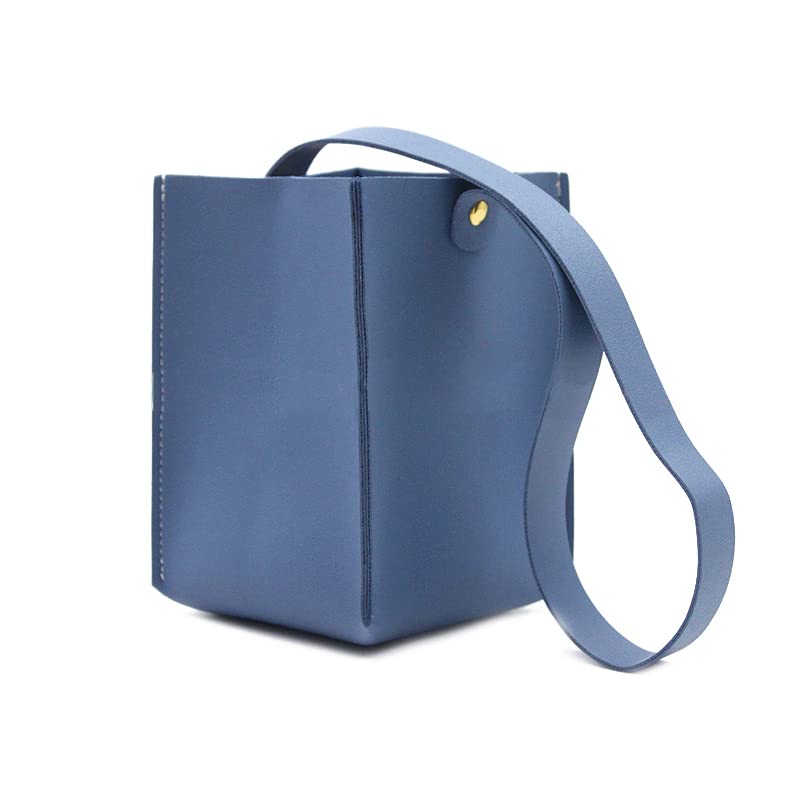 

Подстаканник с коробкой подставка для напитков с рукавом для напитков стакан для напитков стакан для горячих напитков кофейный тамблер тамблер дно из ПУ кожи, тип, сумка, кофе, сумка-тоут, синий