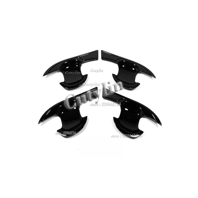 For Toyato Rav4 RAV 4 2026 2027 ABS Black/ Carbon Fiber Side door handle bowl door pull sticker cover trim decoration styling