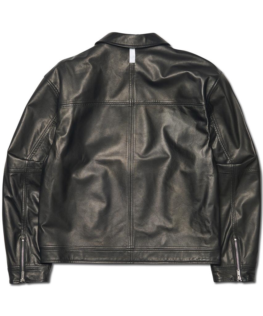 NOMANUAL Line Leather Jacket - Black