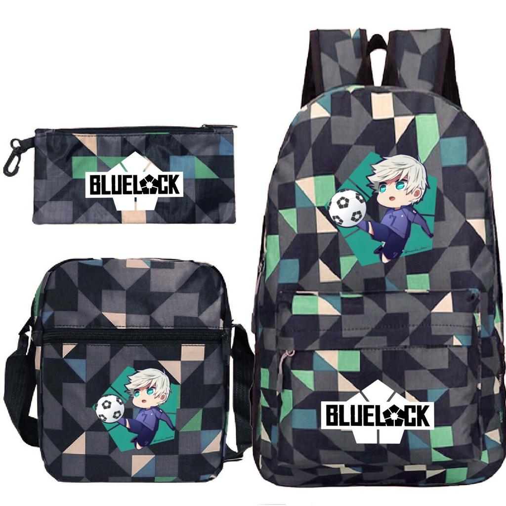 Japanese Cartoon Peripheral Printing Children'S Schoolbag, Primary And Secondary School Student Stationery Set, Shoulder Backpack Three-Piece Set