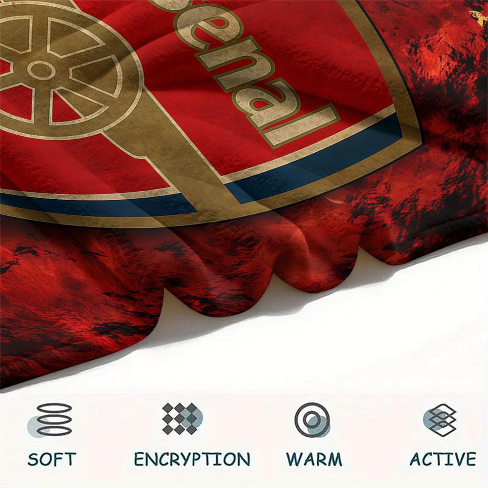1PC Arsenal F Patterned Flannel Blanket Suitable For All Seasons for Home Decor Warmth and Comfort Gifts Holiday Present