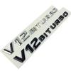 Compatible Mercedes-Benz V8 BITURBO Side Badges for C63, G63, S65, V12 Turbocharged Fender Emblem Letters.