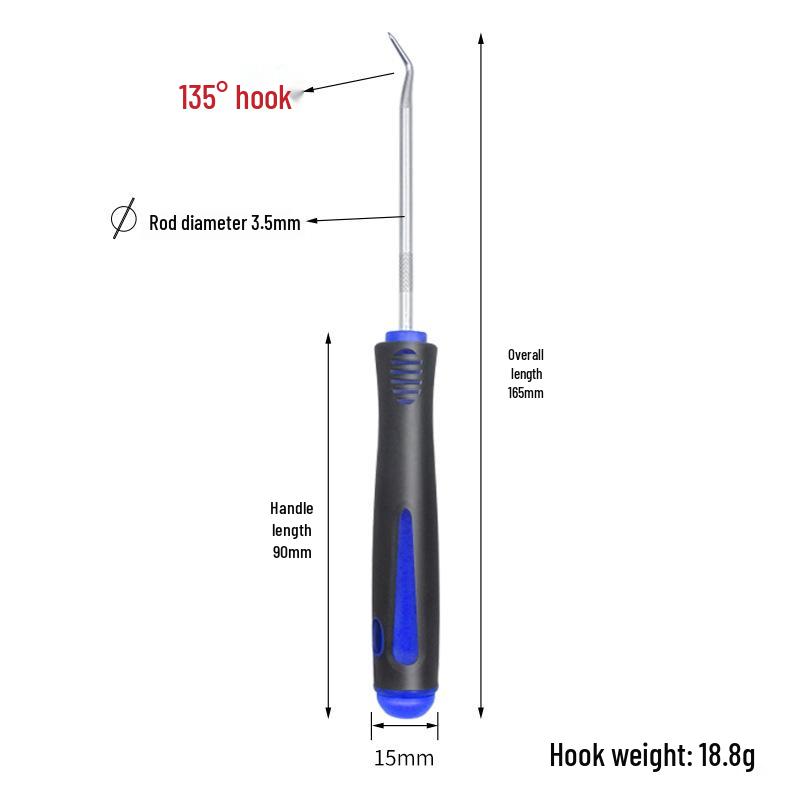 4-Piece Oil Seal & Tire Repair Tool Set - Includes Screwdriver Pullers and Hook Removers