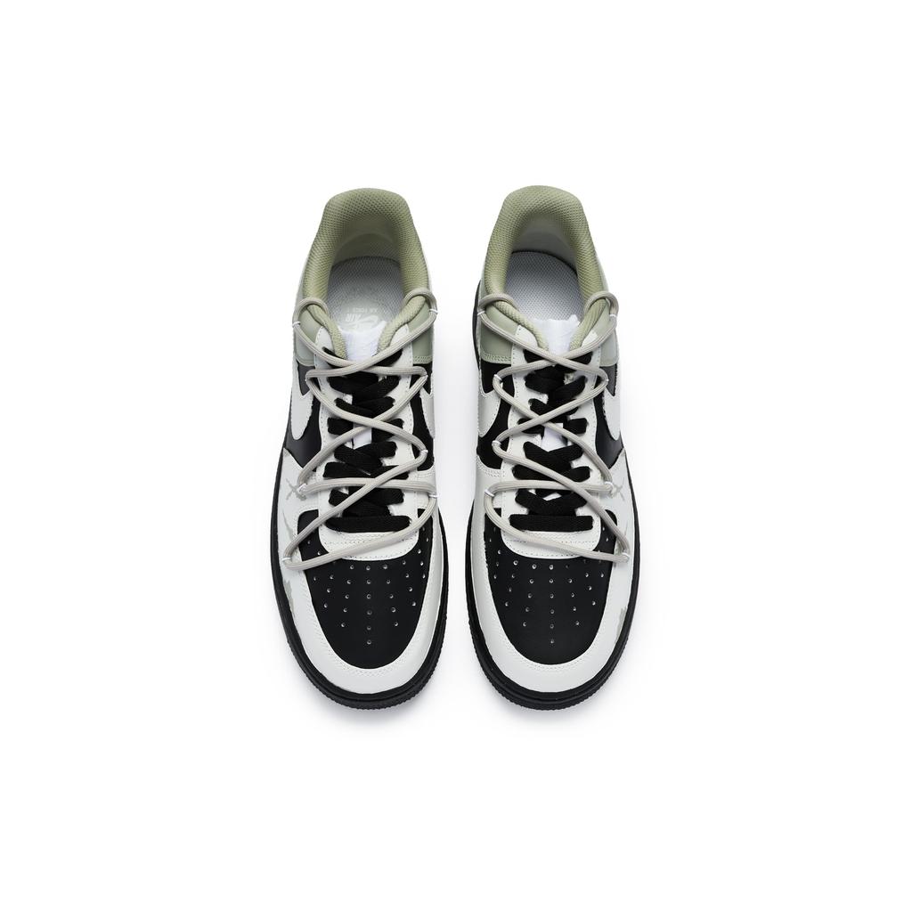 Nike Air Force 1 Low Top Skateboard Shoes Men's Black Green Gray CW2288-111(Team80-)