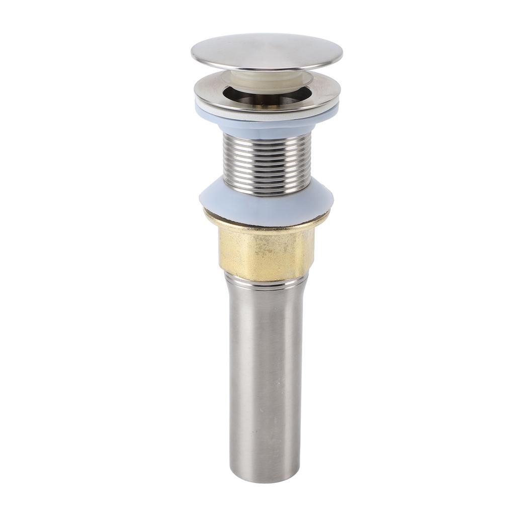Popup Sink Drain Stainless Steel Leakage Proof Brushed Ni Finish Drain Stopper for Bathroom Kitchen