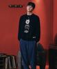 YESEYESEE Wid X Y.E.S Dog Graphic Knit Pullover Navy
