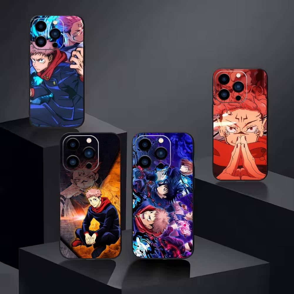 Jujut-su I-Ichiji L-Kaisen Phone Case For iPhone 17 16 15 14 13 12 Max Plus Silicone Black Cover