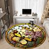 1pc Butterfly Stained Glass Chair Carpet for Office Non-Slip, Machine Washable Rug for Office - Holiday DecorMachine Made Yy251029086