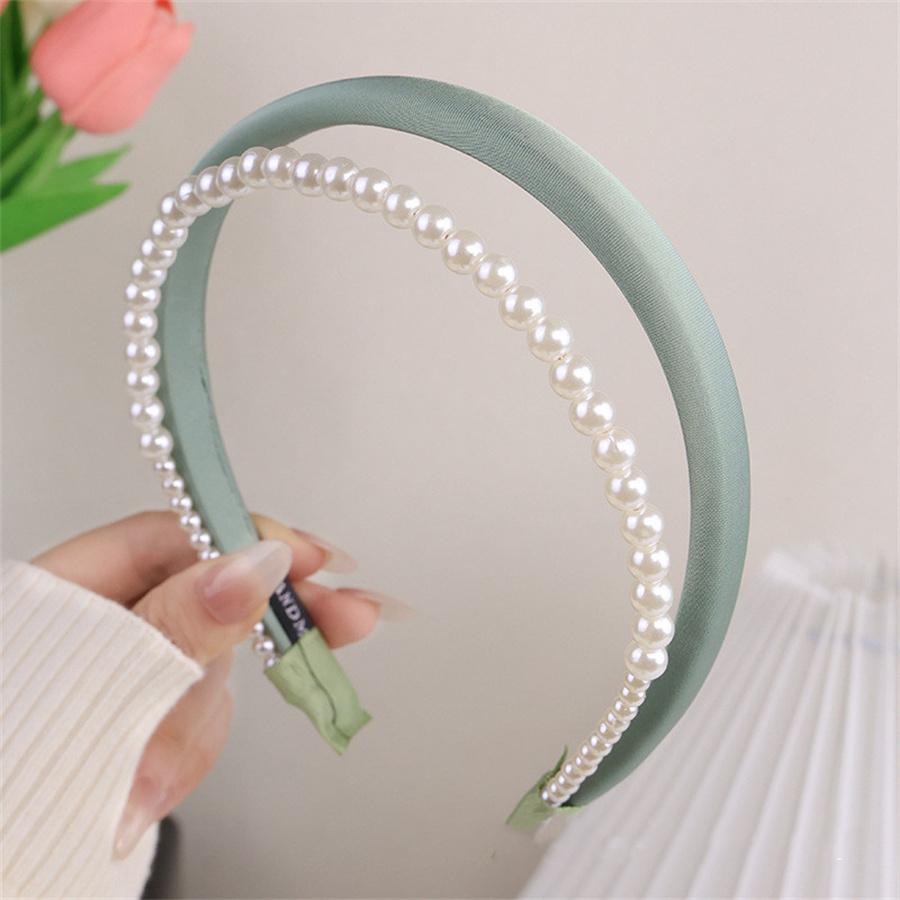 Korean Version of Pearl High Skull Headband for Women 2025 New Fashion Temperament High-end Bridal Wedding Hair Accessories