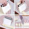 2pcs Stainless Steel Noodle Knife Cake Scraper With Scale Pastry Cutters Baking Cake Cooking Dough Scraper Baking Accessories