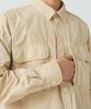 Snow Peak Garment Dyed Convertible Shirt Long and Size M SH-25AU002, Sleeve, Men's Women's, IVORY,