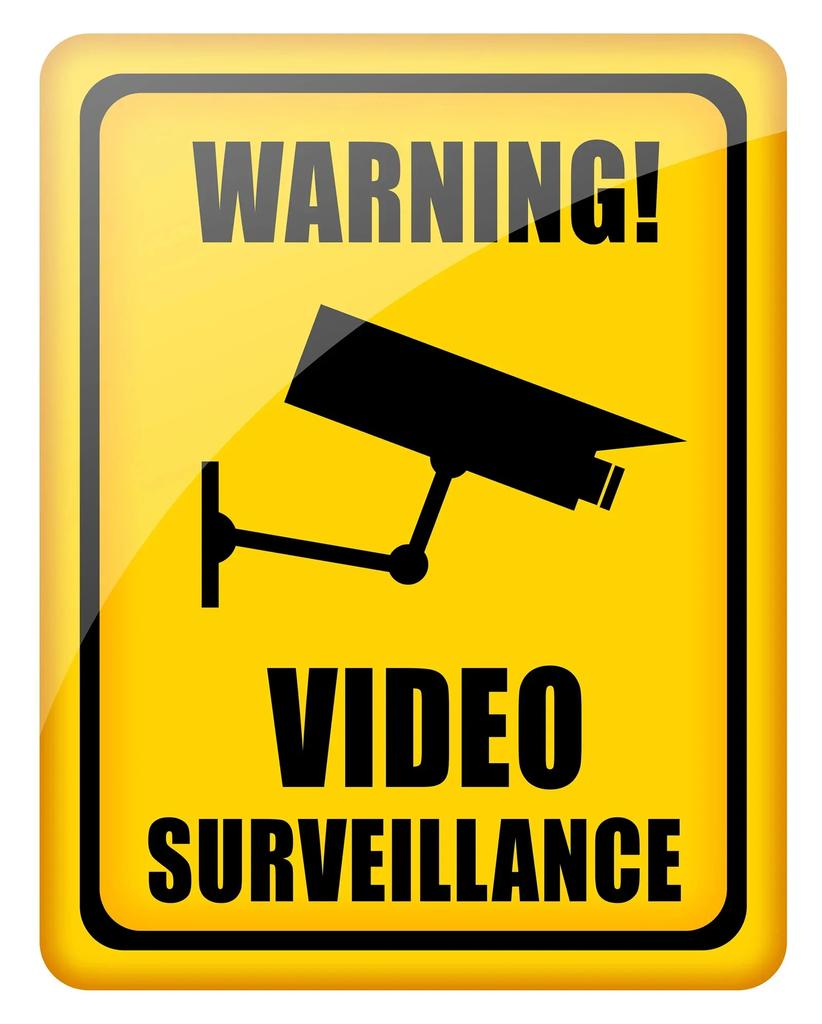 Secure Home 24Hour Video Surveillance Metal Sign  Warning Decor for OutdoorsHotelsMan Caves