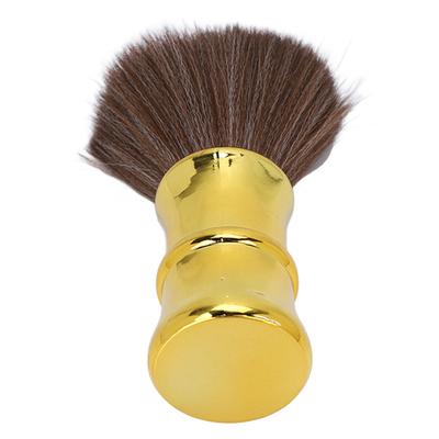 Barbier Nackenwedel Pinsel Weiches Haar Galvanikverfahren Barbierbürste Nackenwedel für Friseursalon Golden