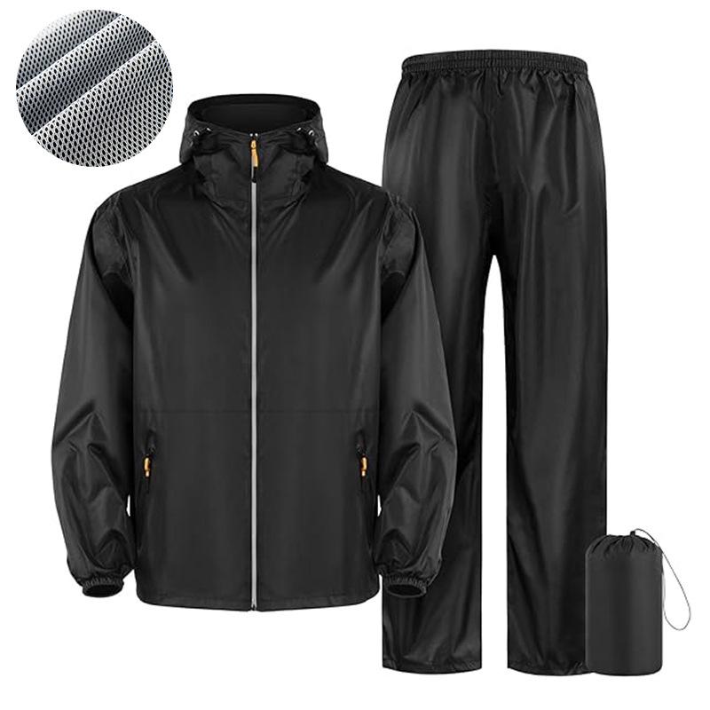Lightweight Reflective Waterproof Raincoat Set for Riders