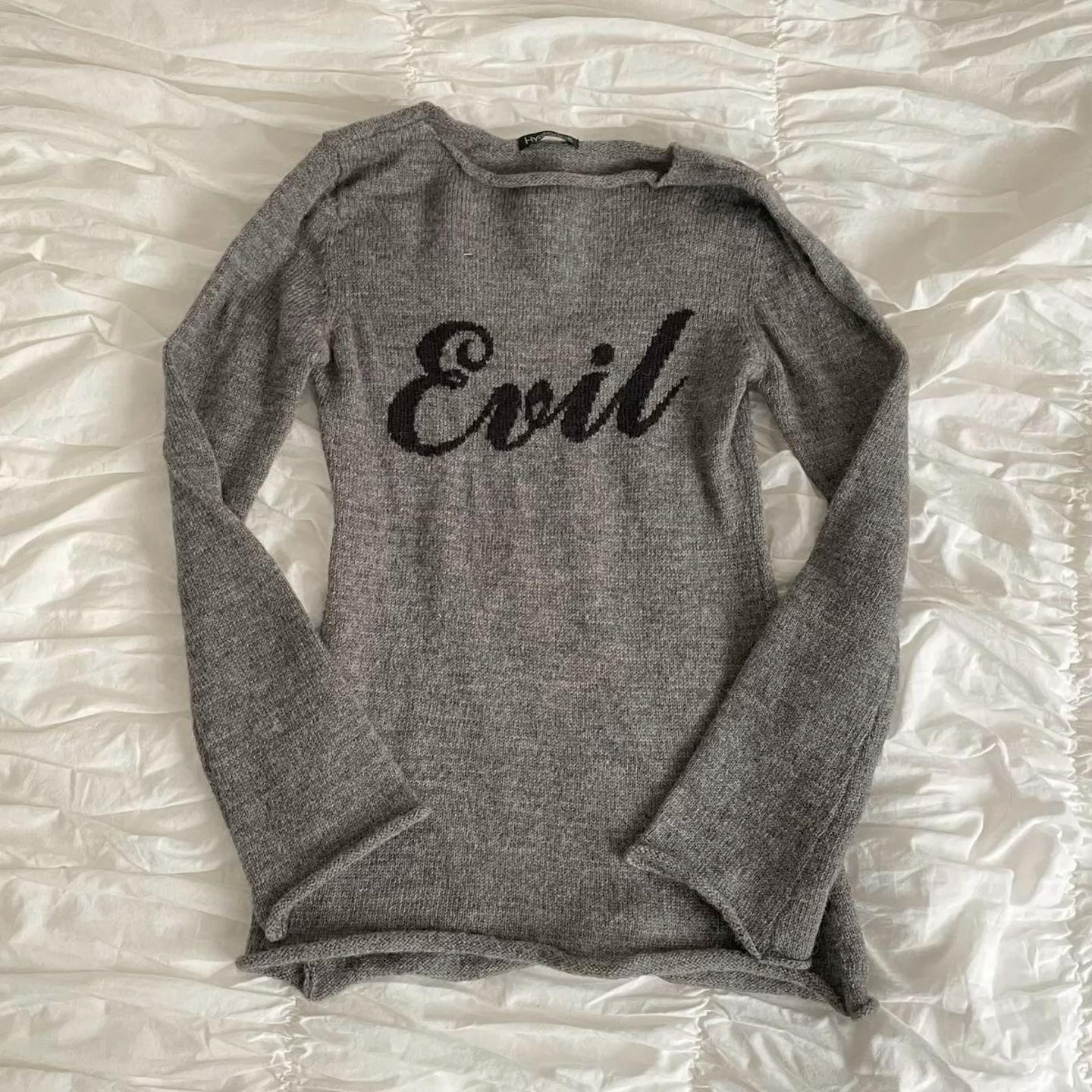 

Свитер в стиле INS облегающего кроя с подвернутым краем - Европейская и американская субкультурная мода Medium серый