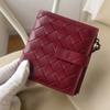 Handwoven Genuine Leather Wallet Men Women - Bi-Fold Coin Pouch Card Holder In Sheepskin Fashionable Business Style
