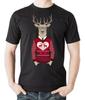 Christmas Deer Hipster Style Tee Shirt