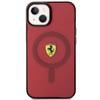 Ferrari FEHMP14SURKR iPhone 14 / 15 / 13 6.1" rosso/rosso custodia rigida Traslucida Magsafe