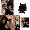 Adorable Winter Cotton Devil Ear Hat For Women Cute And Warm Plush Design