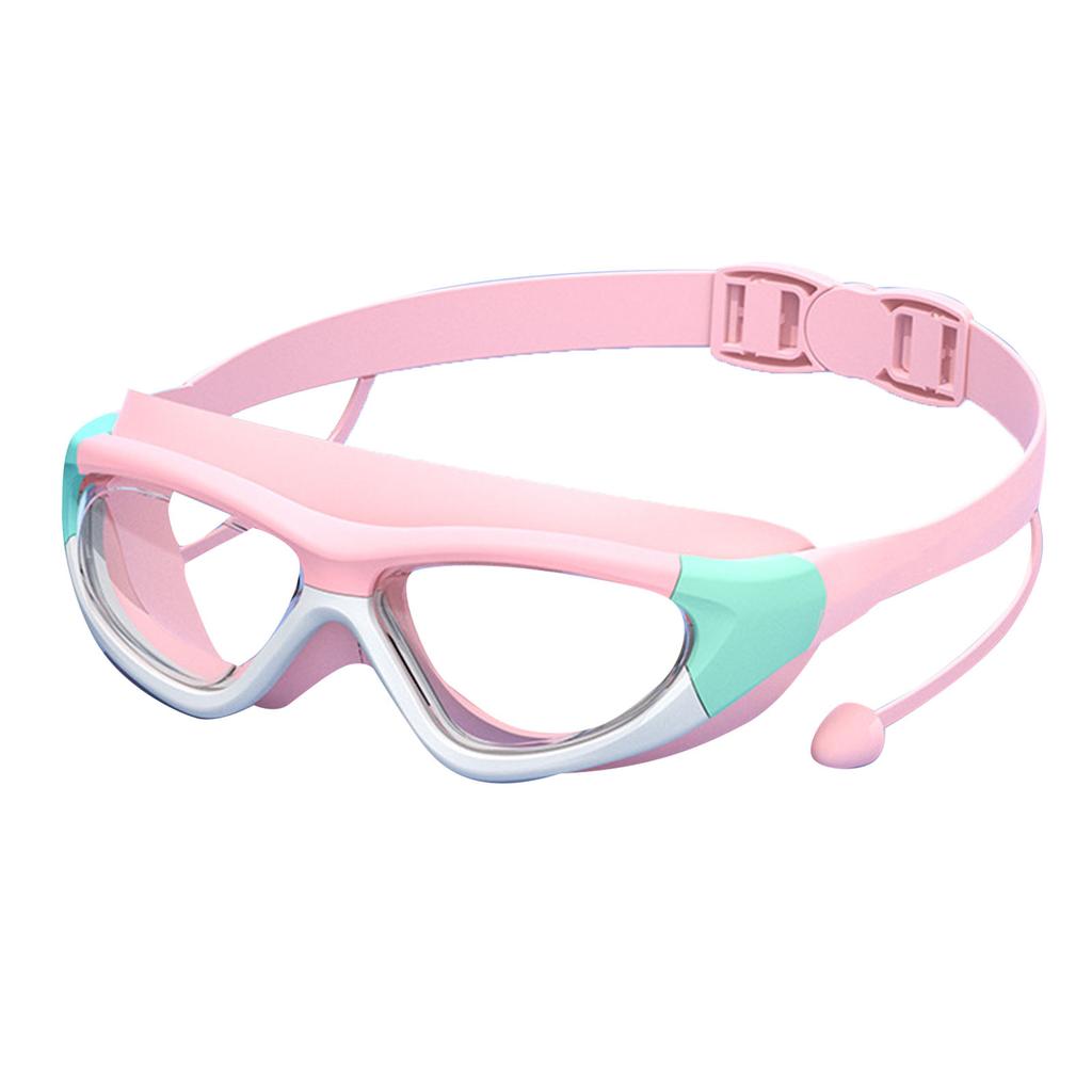 Kids Swim Goggles Fog Free Professional Waterproof Clear View Swimming Water Pool Goggles for Boys Girls Pink Red