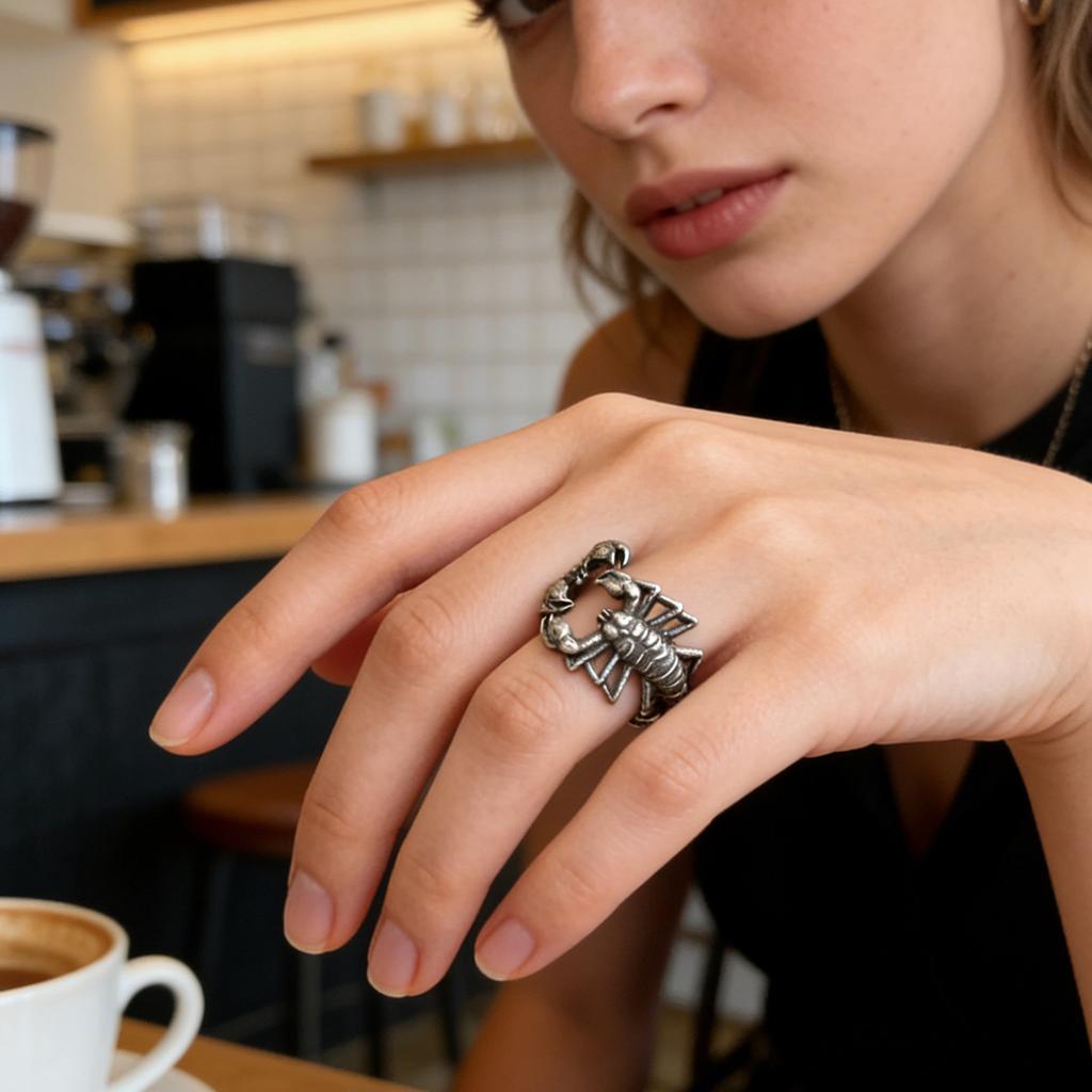 Multifunctional Opening Rings Geometric Rings Scorpion Shape Alloy Texture Suitable for Fashion Enthusiasts Present